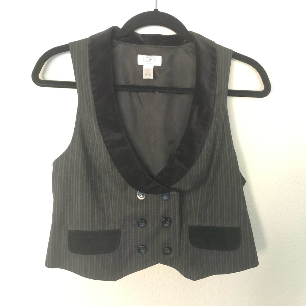 Ann Taylor Loft Pinstripe Vest